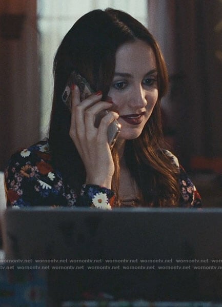 Lexi's floral long sleeved dress on Euphoria
