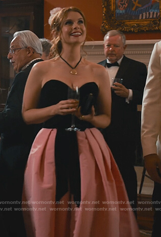 Maddie's colorblock gown on Sweet Magnolias