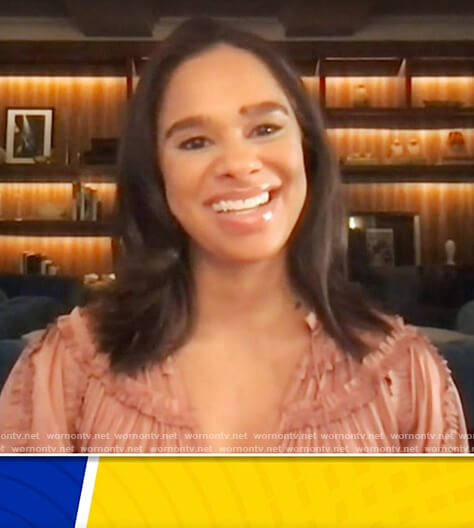 Misty Copeland's red ruffled blouse on The Talk