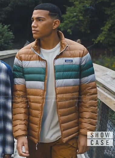 Nathan's brown puffer jacket on Naomi