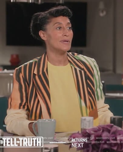 Rainbow's tie dye print blazer on Black-ish