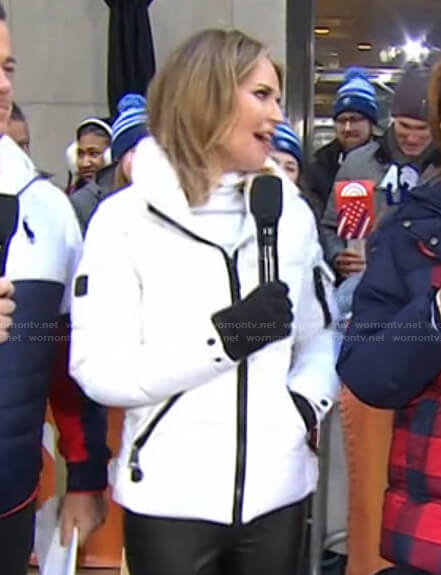 Savannah's white puffer jacket on Today