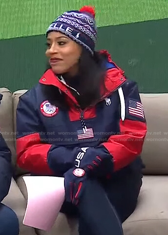 Sheinelle's navy and red USA jacket on Today