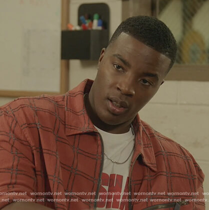 Spencer's red check jacket on All American