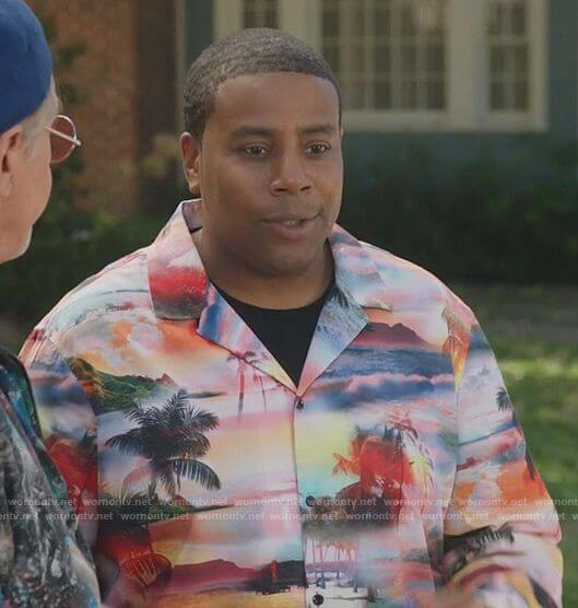 Kenan's tropical print shirt on Kenan