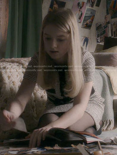 Young Anna's tweed short sleeve dress on Inventing Anna