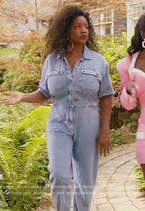 Bridgette's denim jumpsuit on The Kings of Napa