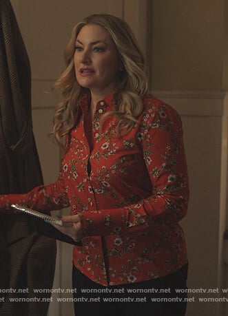 Alice's red floral print shirt on Riverdale