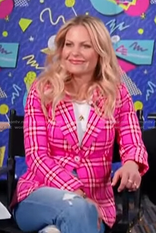 Candace Cameron Bure's pink plaid blazer on Today