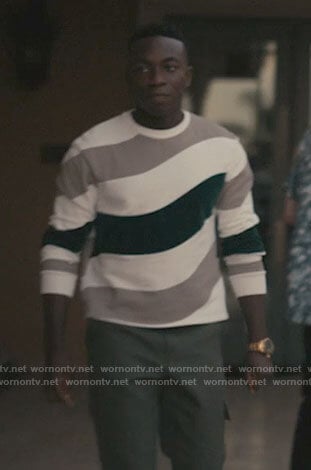 Carlton's wavy striped sweater on Bel-Air