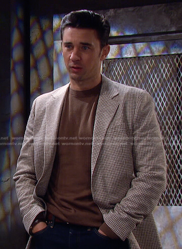 Chad's brown houndstooth blazer on Days of our Lives