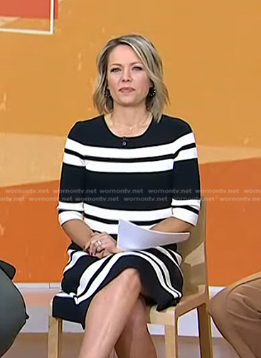 Dylan's striped elbow-sleeve dress on Today