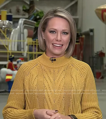 Dylan's yellow cable knit sweater on Today