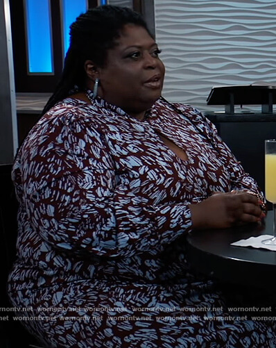 Epiphany's printed keyhole dress on General Hospital