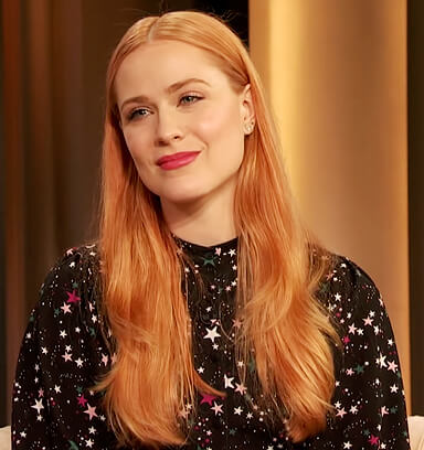 Evan Rachel Wood's star print dress on The Drew Barrymore Show