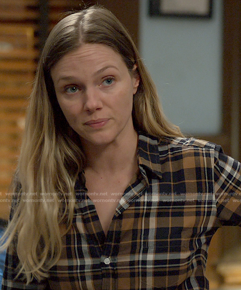 Hailey's yellow plaid shirt on Chicago PD
