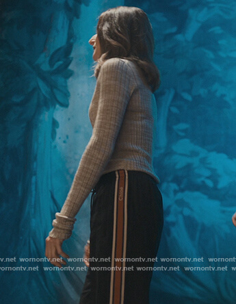 Helene's side stripe track pants on Killing Eve