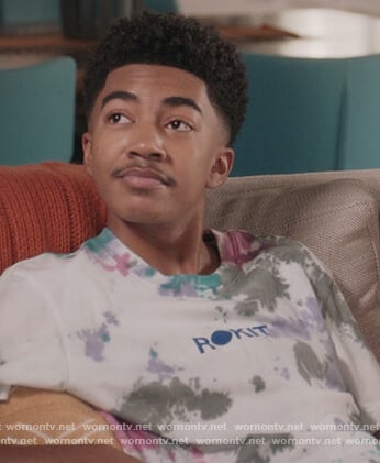Jack's tie dye print tee on Black-ish