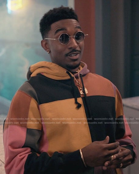 Jazz's patchwork hoodie on Bel-Air