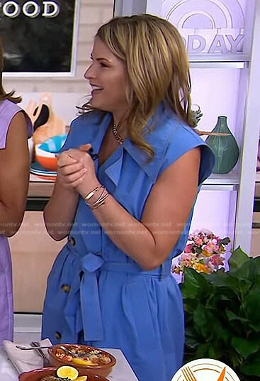 Jenna's blue trench dress on Today