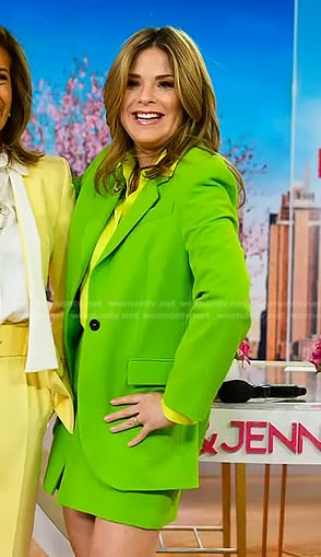 Jenna's green blazer and shorts on Today