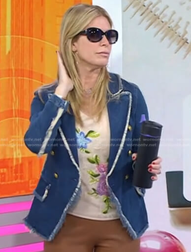 Jill's frayed denim blazer on Today