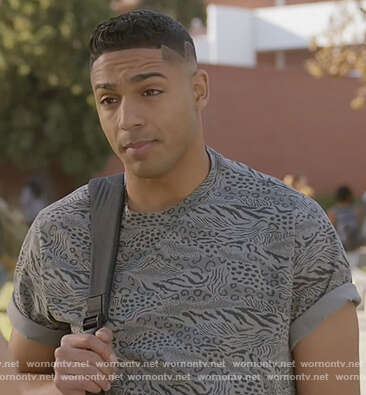 Jordan's animal print tee on All American