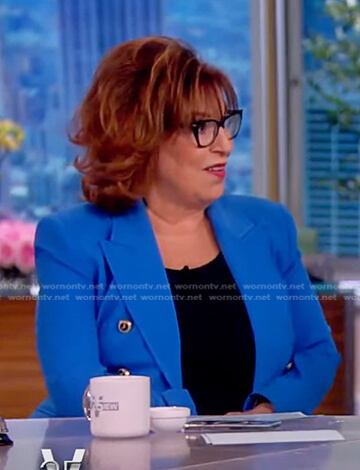 Joy's blue double breasted blazer on The View