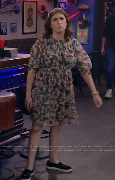 Kat's floral lily print dress on Call Me Kat