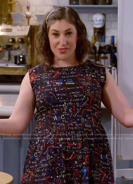 Kat's math print dress on Call Me Kat