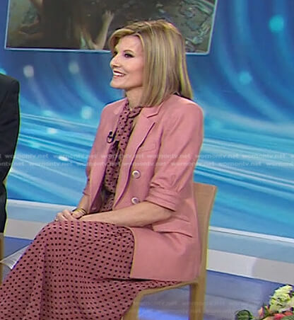 Kate Snow's pink polka dot dress on Today