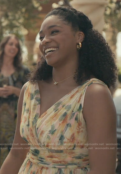 Lisa's floral sleeveless maxi dress on Bel-Air