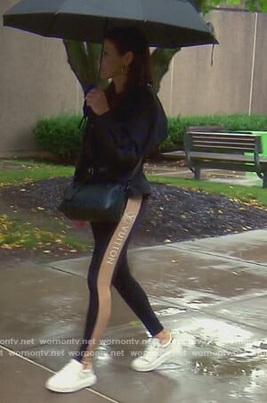 Heather's Louis Vuitton leggings on The Real Housewives of Orange County