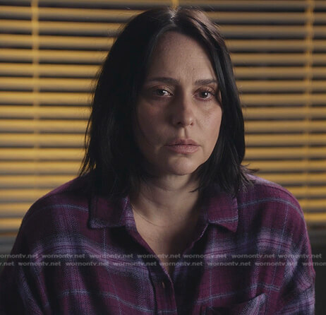 Maddie's purple plaid shirt on 9-1-1