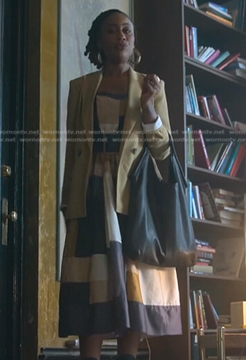 Malika's patchwork midi dress on Good Trouble