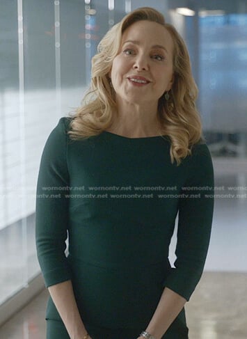 Marissa's green peplum dress on Bull