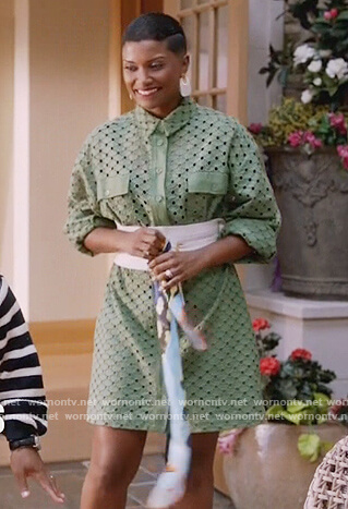 Rose's green eyelet dress on The Kings of Napa