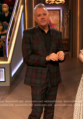Ross's plaid blazer on The Drew Barrymore Show