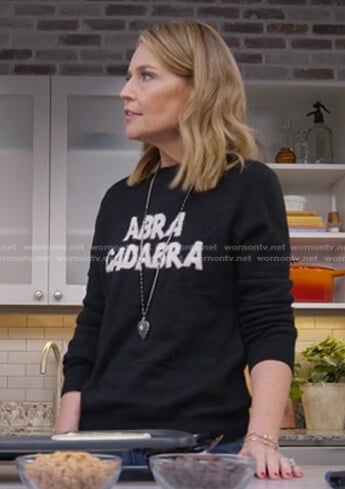 Savannah's black Abra Cadabra sweater on Today