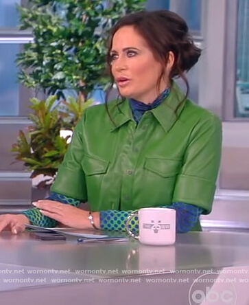 Stephanie Grisham's geometric ombre top on The View