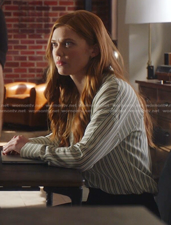 Taylor's white striped shirt on 9-1-1