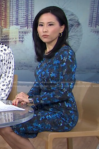 Vicky's blue floral dress on Today