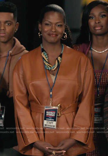 Viv's leather belted jacket on Bel-Air