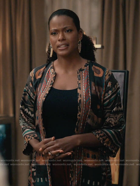 Viv's mixed print jacket on Bel-Air