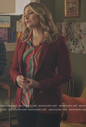 Alice's swirl print blouse on Riverdale
