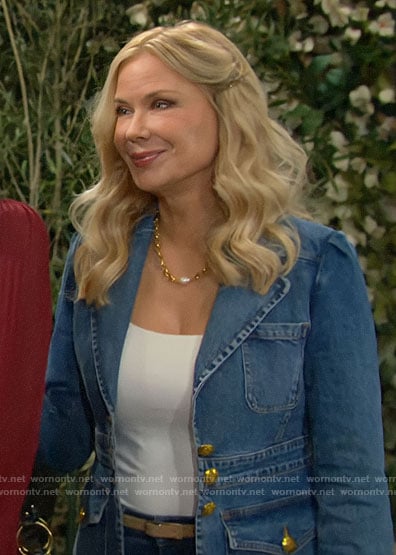 Brooke's denim blazer on The Bold and the Beautiful