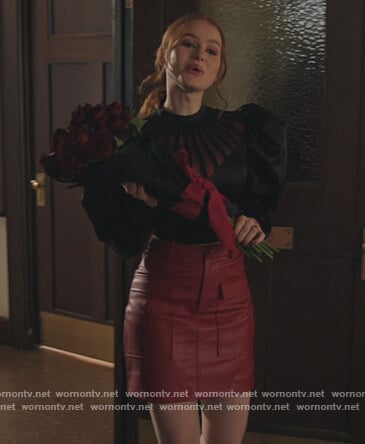 Cheryl's red leather mini skirt on Riverdale