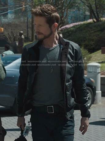 Conrad's black bomber jacket on The Resident