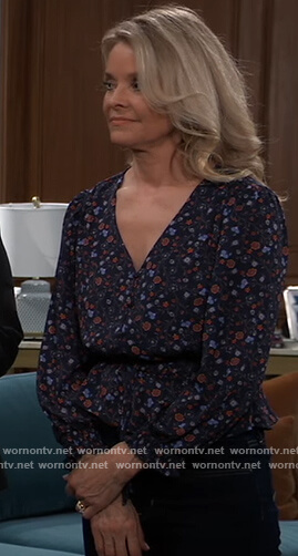 Felicia's floral print blouse on General Hospital