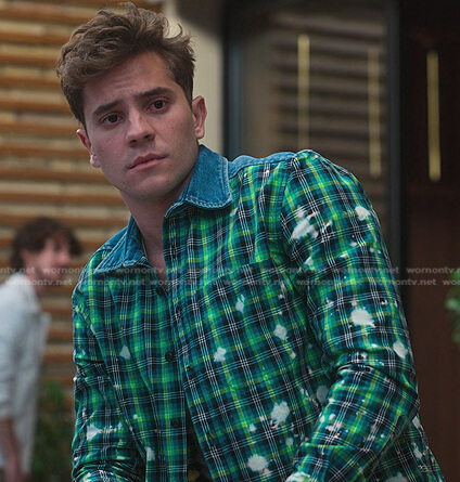 Ivan's green plaid shirt on Elite